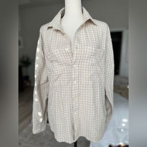 New A & F textured button down shirt